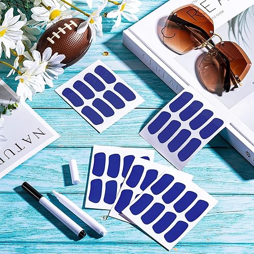 Miniatura 6 de 160 calcomanías de ojos deportivos para niños, letras de ojos de fútbol, softbol, béisbol, faciales, abanicos de lacrosse, tiras de ojos con 2