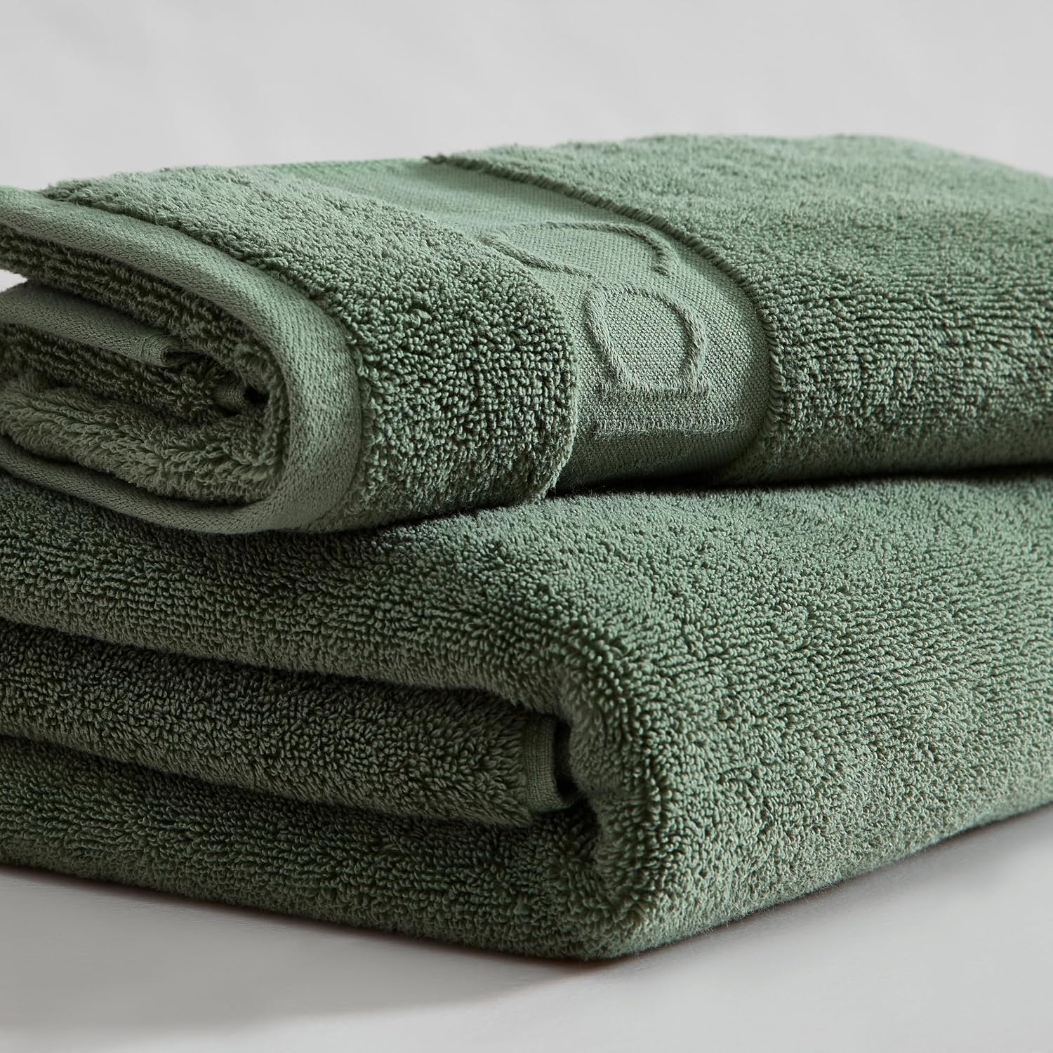 Calvin Klein - Bath Towel Set, 100% Cotton Towels, Soft and Absorbent, Quick Dry, Plush Zero Twist, Bath, Hand & Washcloth, Pack of 3, Iconic Green