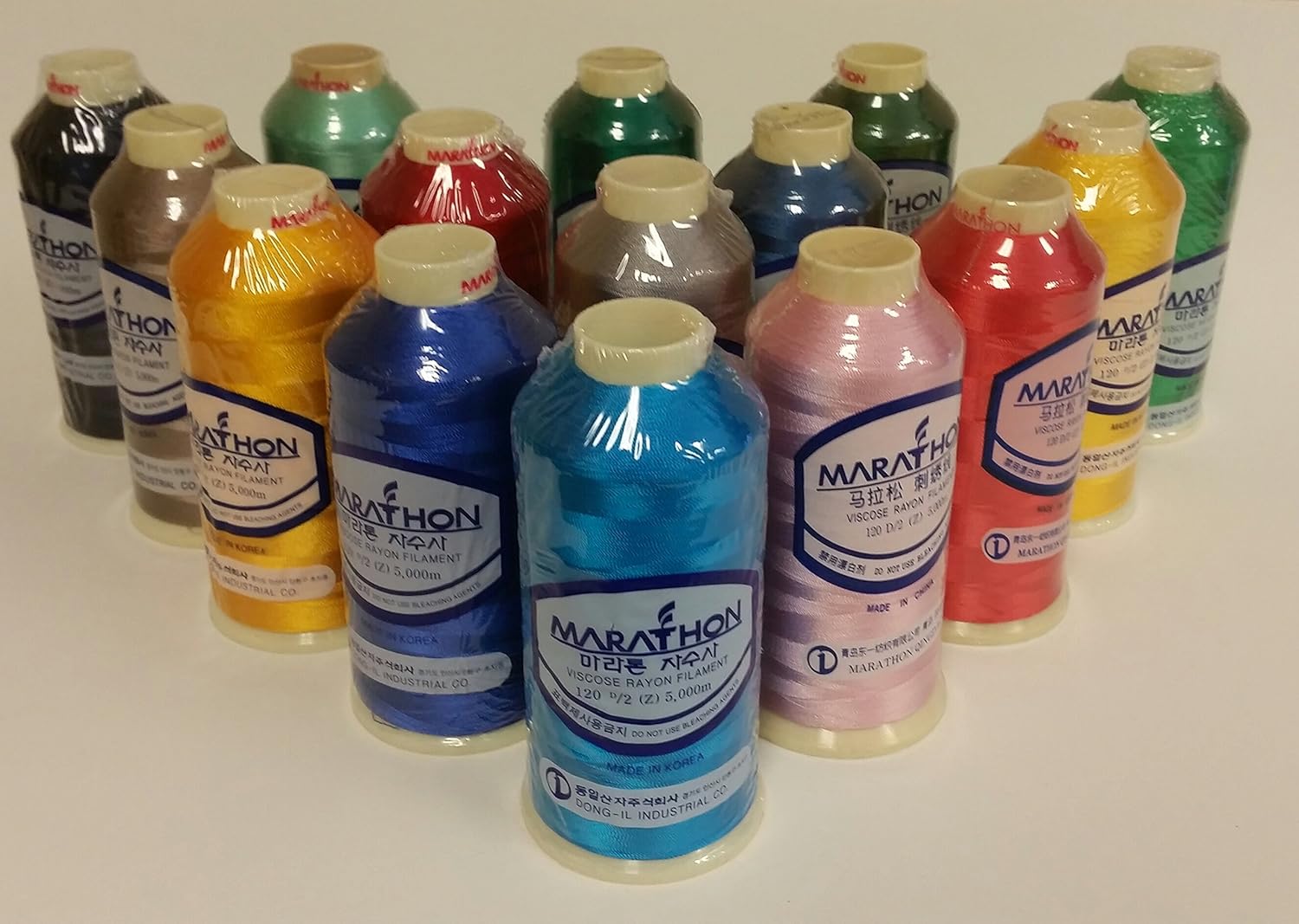 Amazon.com: Embroidery Marathon Rayon Thread 120D/2 40 Weight 5,000 ...