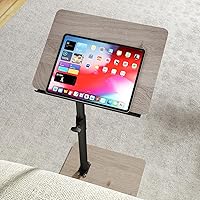 Vista 9 de Mesa Bandeja para Reposabrazos de Sofá para Sillón - Mesa Auxiliar Giratoria 360° con Altura Ajustable para Espacios Pequeños, Mesa Lateral