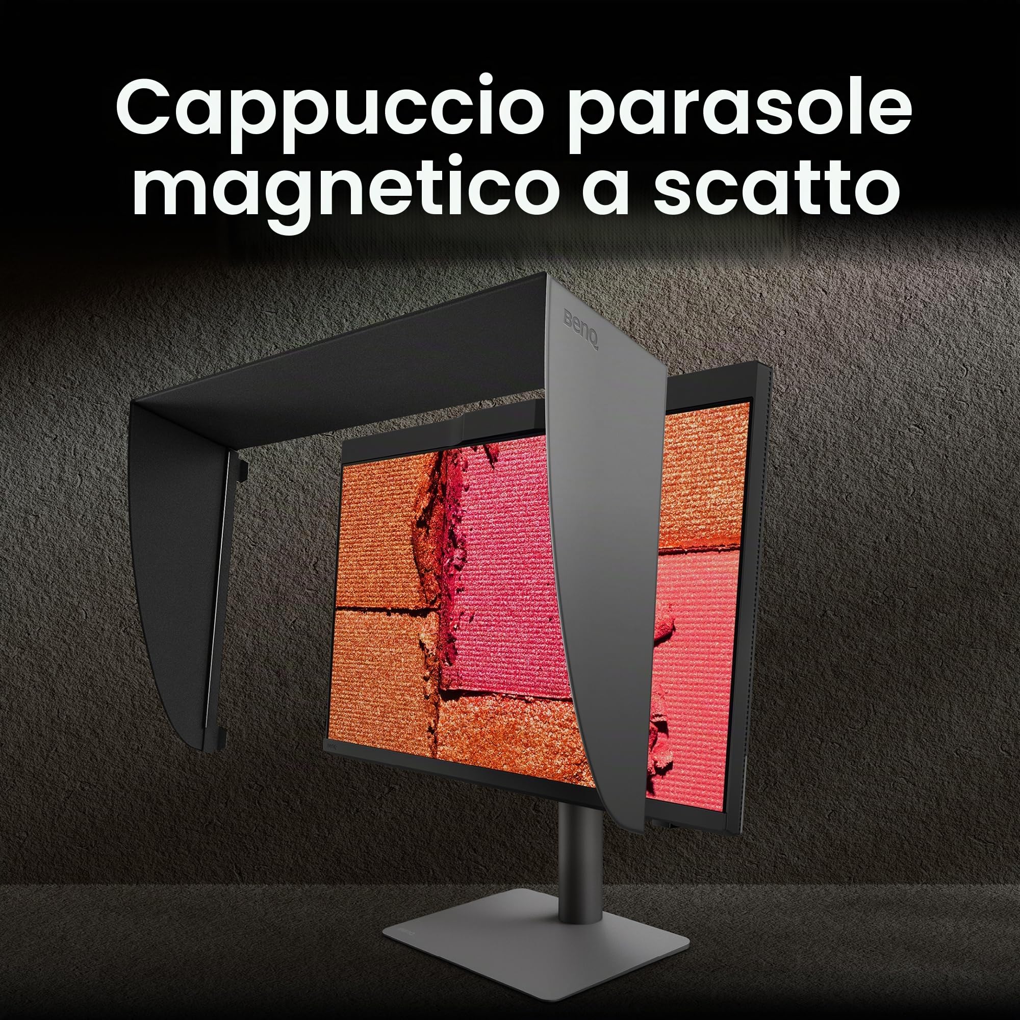 BenQ Creative Pro PD2770U 27” 4K monitor con gestione cromatica, calibrazione hardware, 99% RGB/DCI-P3, 100% Rec.709, USB-C96W, collegamento daisy chain, KVM, per studi grafici e di video editing