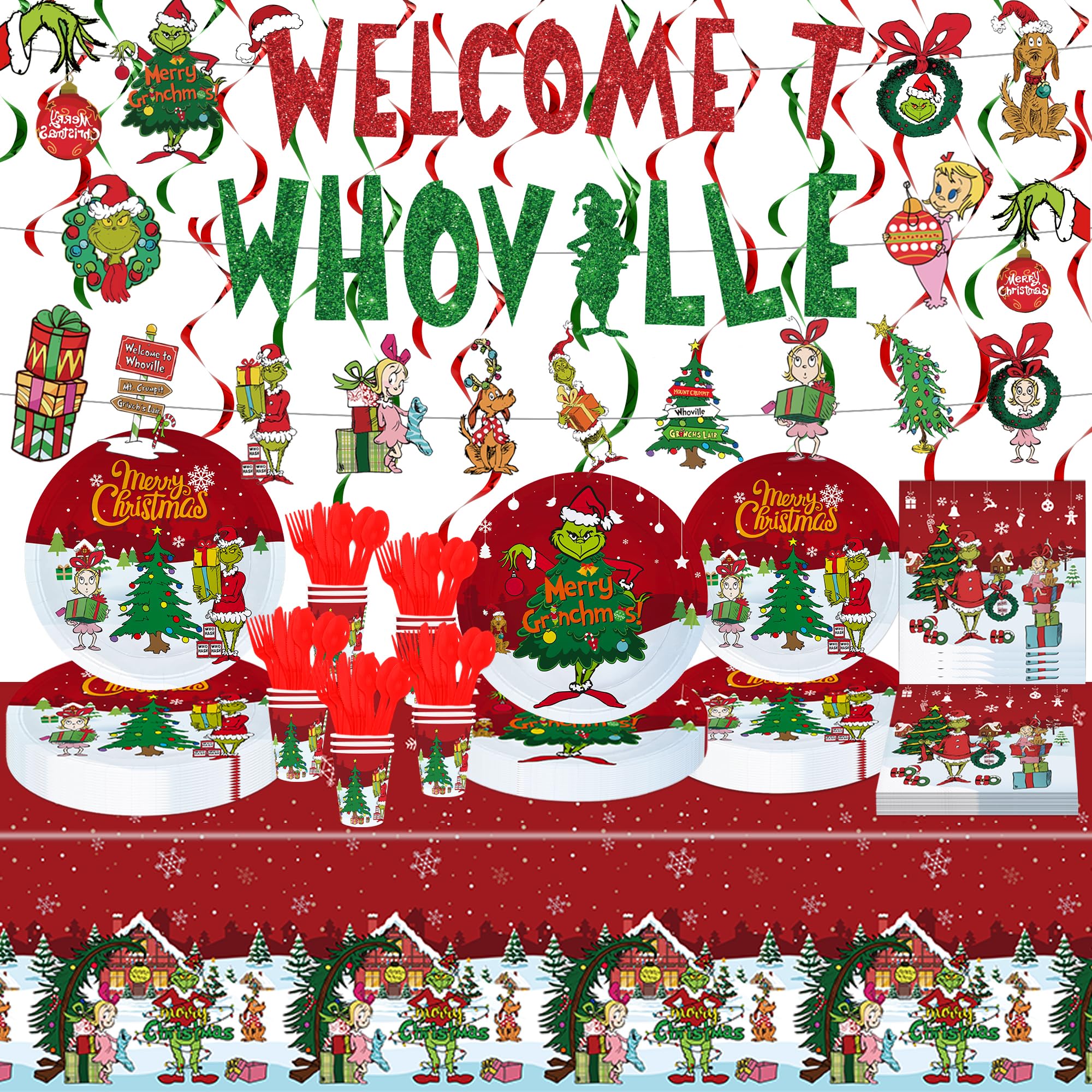 199Pcs Christmas Party Supplies