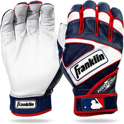 Franklin Sports MLB Guantes de Béisbol - Guantes Powerstrap para Adultos y Jóvenes de Bateo para Hombres, Mujeres, Niños y Niñas