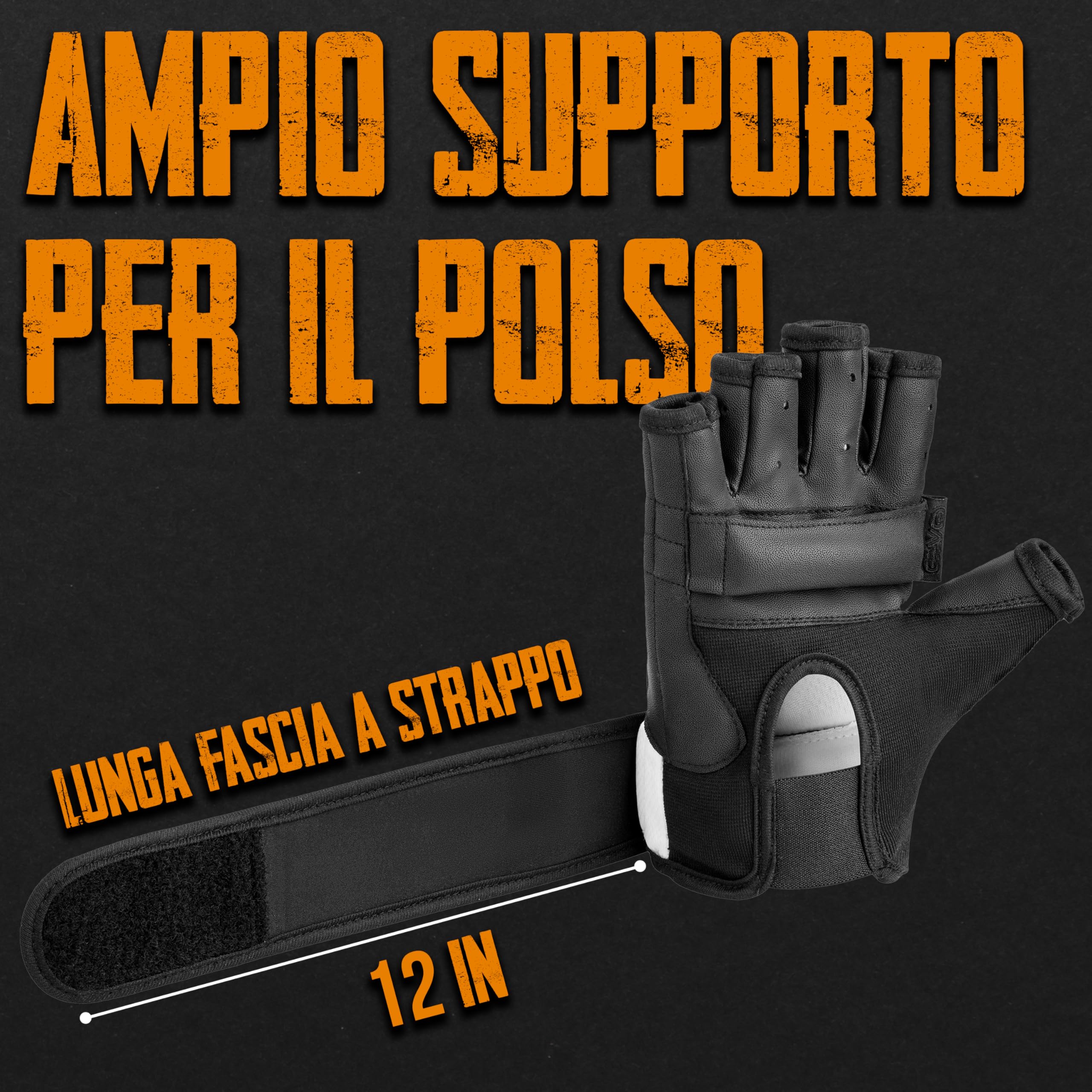Evo Pelle Corpo Gel Guanti MMA Sacco da Box Arti Marziali Karate Guantone