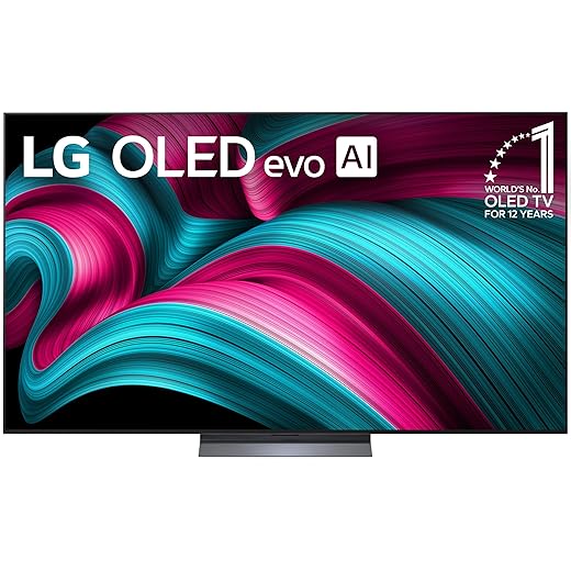LG 77-Inch Class OLED evo AI 4K C5 Series Smart TV w/Dolby Atmos, Dolby Vision, HDR10, AI Super Upscaling 4K, Filmmaker Mode, Wow Orchestra, Alexa Built-in (OLED77C5PUA, 2025)