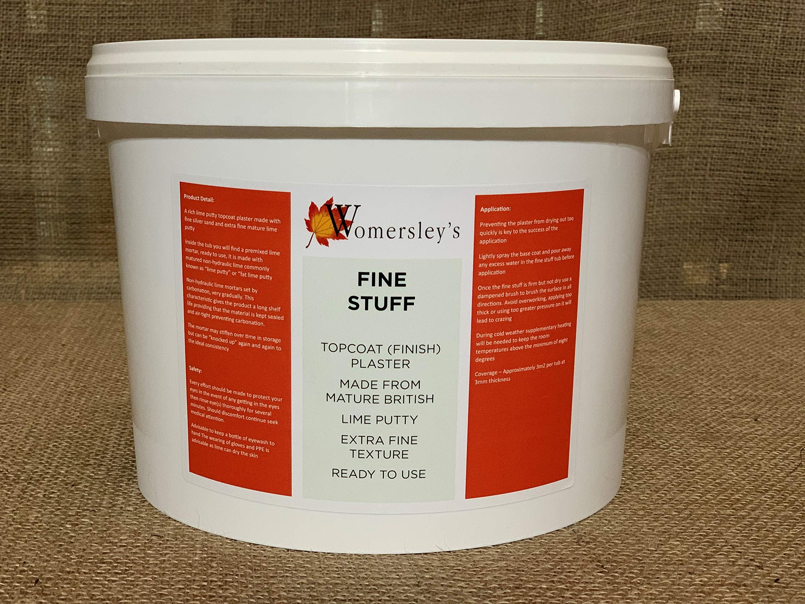 Womersleys Fine Stuff (Top Coat Lime Finish Plaster) 20kg