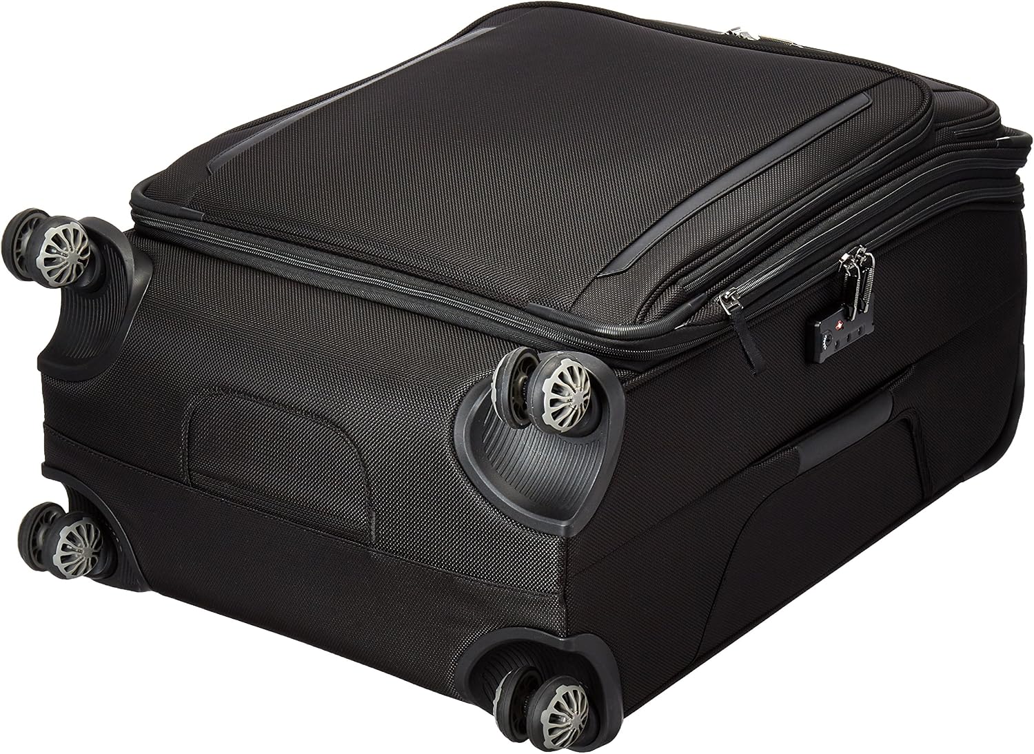 Samsonite Silhouette XV Softside Luggage with Spinner Wheels, Black, Checked-Medium 25-Inch