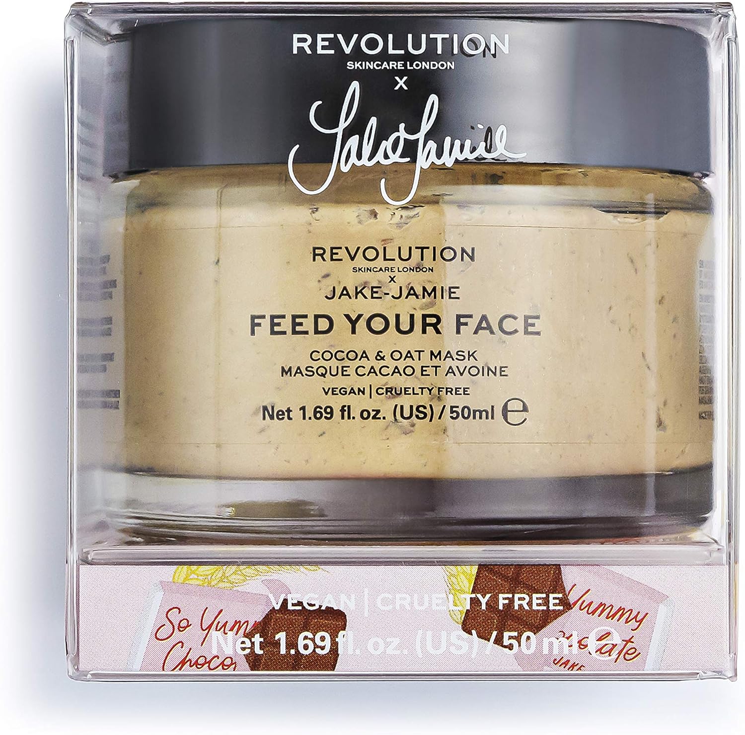 Revolution Beauty London Skincare, Jake Jamie Cocoa andamp; Oats Moisturising Face Mask, 50ml, Brown, 50 ml (Pack of 1) - Image 5