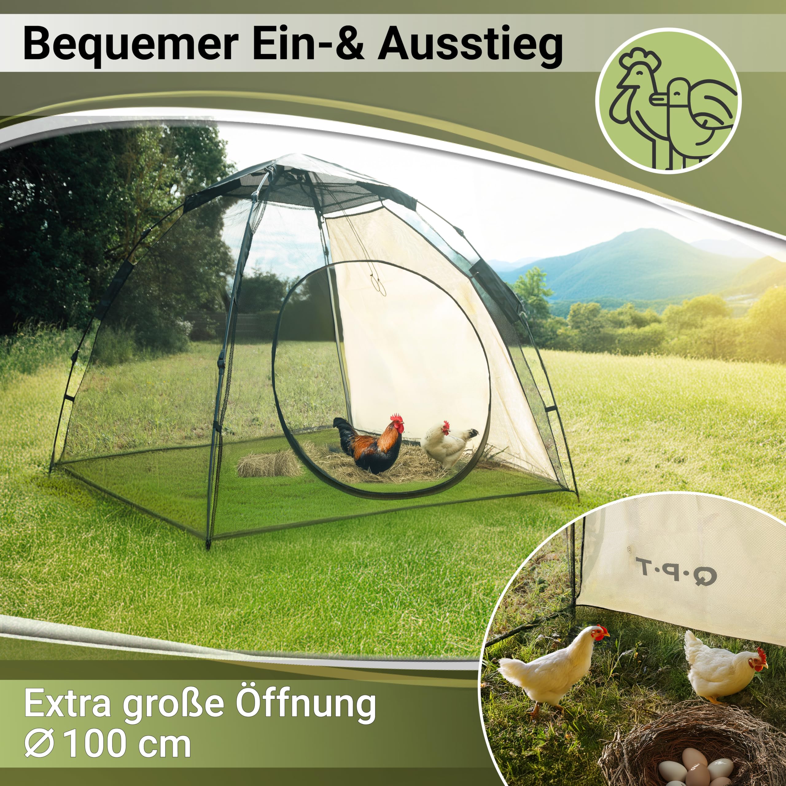 Q.P.T. Kleintiergehege ? Auslauf Kleintiere, Reißfestes Mesh