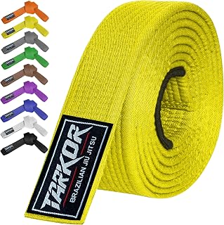 BJJ Belt for Men & Women Brazilian Jiu Jitsu Belt with Ranking Stripes Sleeve Bar Kids Jiu Jitsu Gi Belt