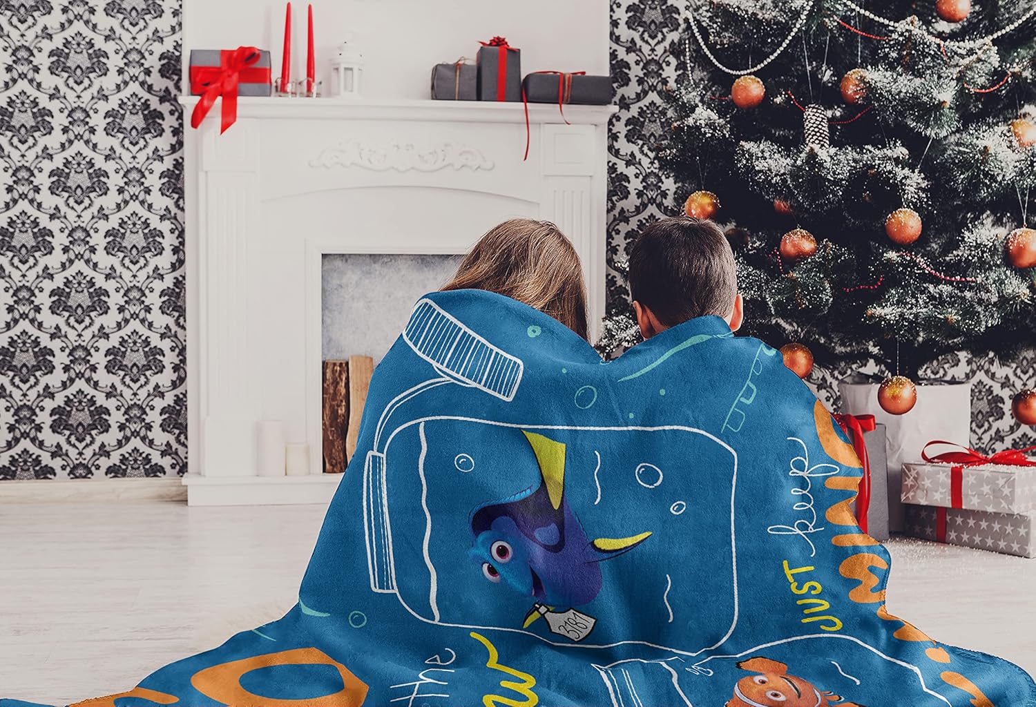Northwest Finding Nemo Micro Raschel Throw Blanket, 46" x 60", with The Flow