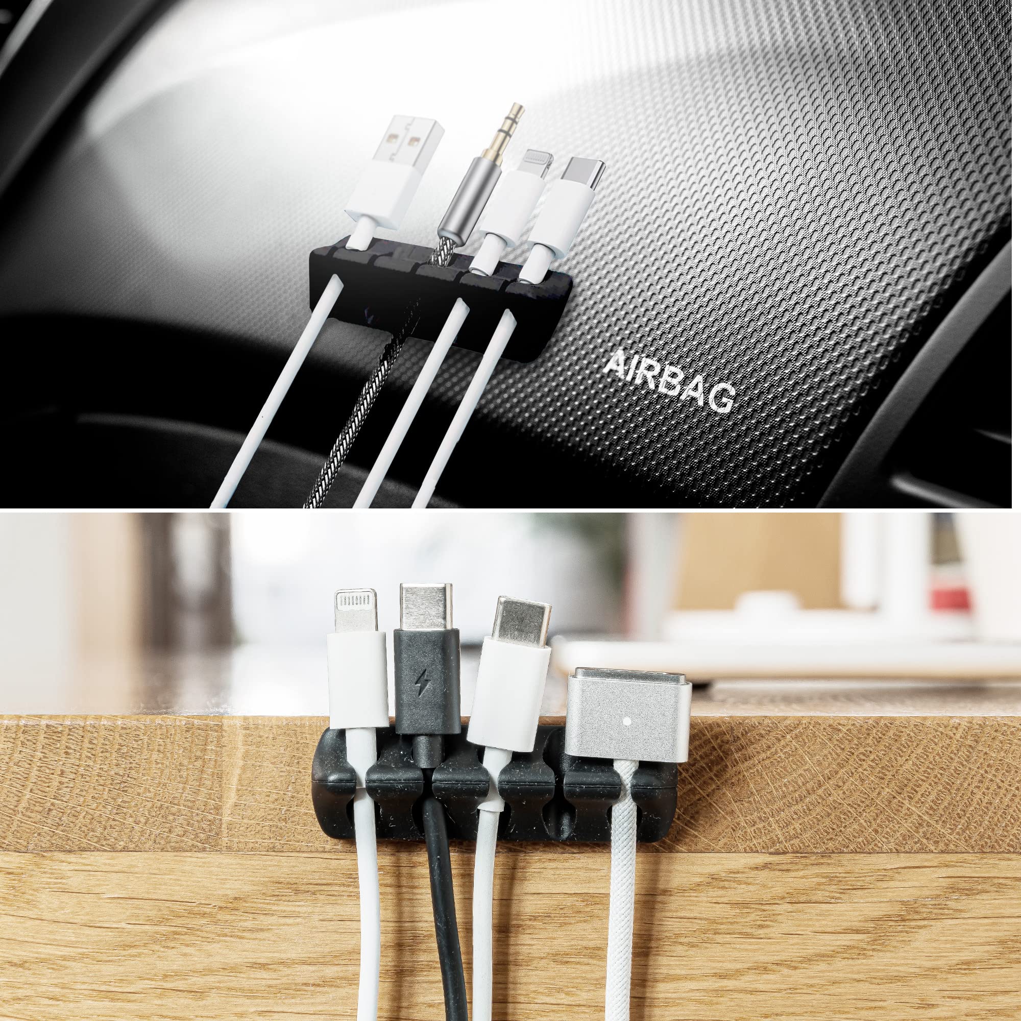Snapklik.com : Gluit Desktop Cable Organizer Versatile Cord Holders ...