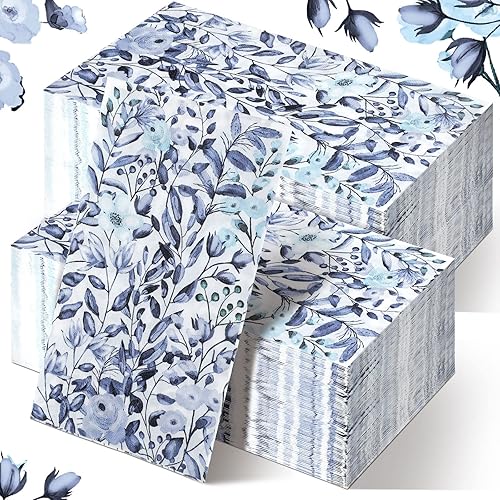 Karenhi 200 servilletas florales de primavera de 2 capas, toallas de mano de papel de baño de flores de primavera, toallas de mano decorativas de