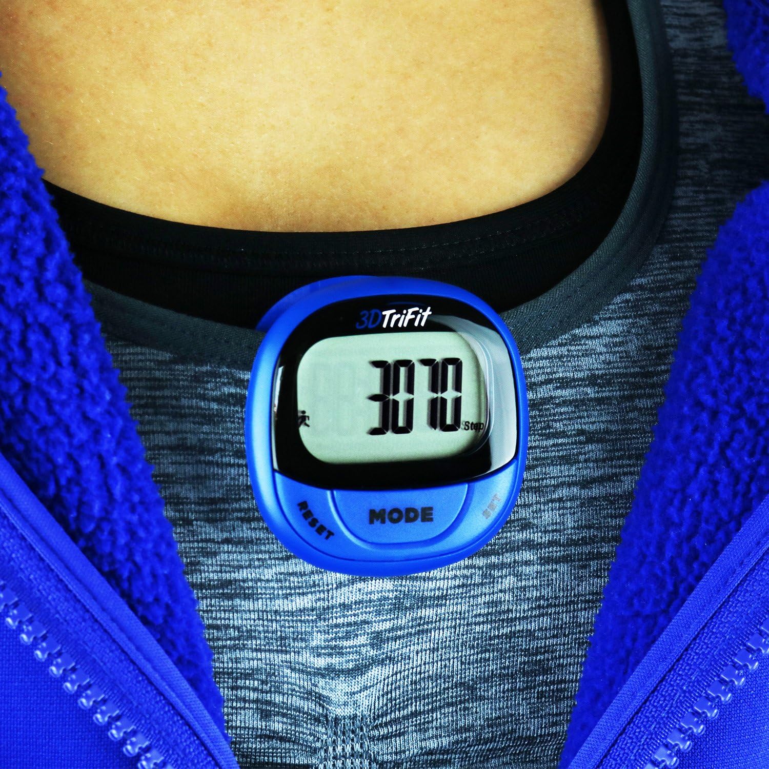 3DTriFit 3D Pedometer Activity Tracker | Best Pedometer for Walking with Pause Function & 7-Day Memory for Men & Women. Fitness Tracker Accurately Monitors Steps, Calories Burned & Distance.