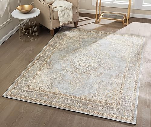 Miniatura 2 de Momeni Rugs Isabella - Alfombra tradicional de tejido plano, 4 x 6 pies, color azul