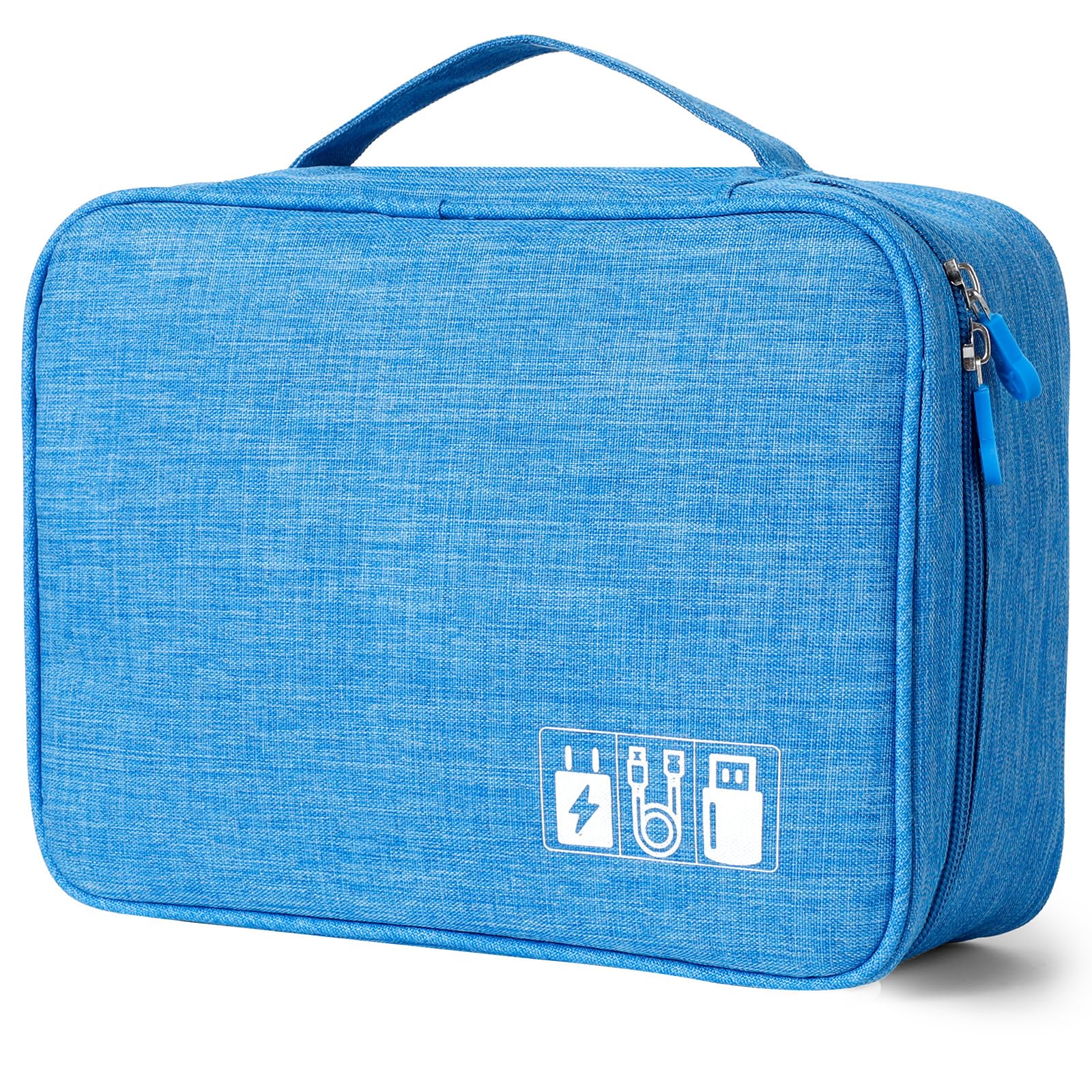 AiQInu Organizer Cavi Borsa da Viaggio Organizzatore Cavi Resistente All'acqua Portatile Porta Cavi Organizer per Caricatore, Chiavetta USB, Auricolare, Power Bank, Hard Disk, Scheda SD
