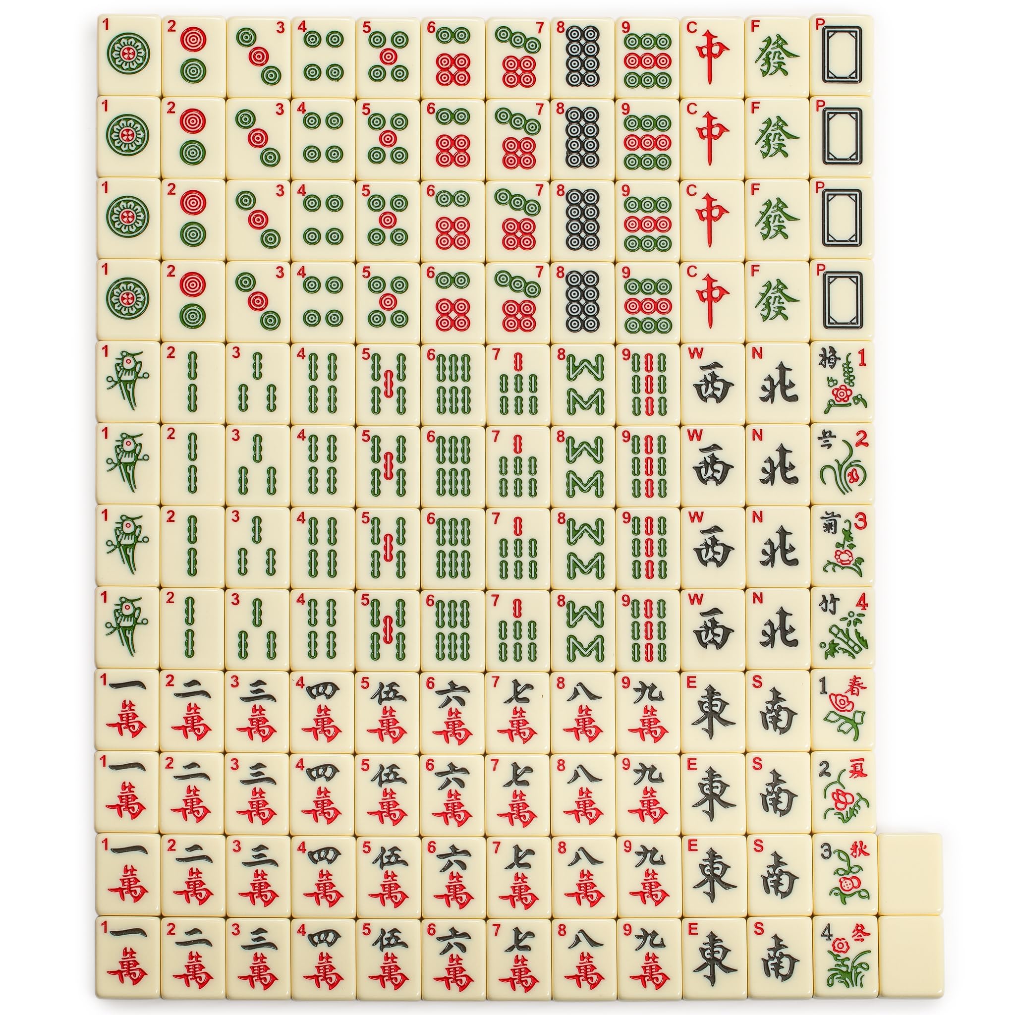 Yellow Mountain Imports Juego de Mahjong Chino “Bleau Fontaine” con 146 fichas Medianas y Estuche de Vinilo Azul — Solo para Juego Estilo Chino [「「碧蘭楓丹」中國麻將]