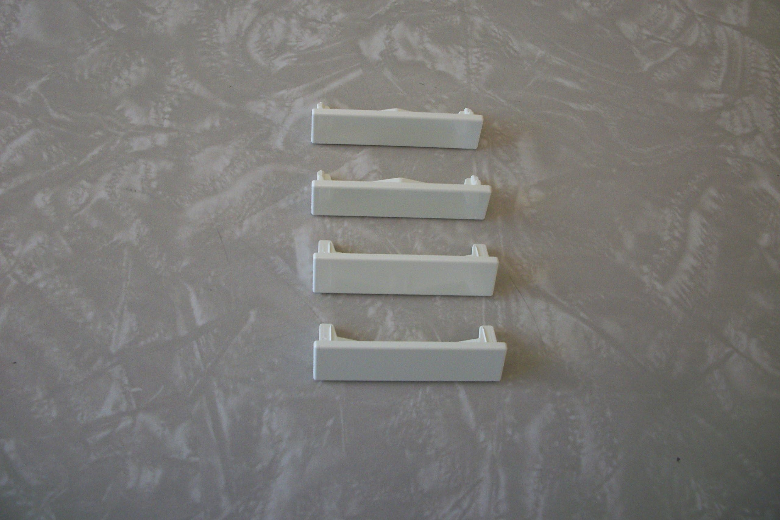 Hunter Douglas Old Style Duette & Applause Bottom Rail End Caps (Off White) 2 Pairs