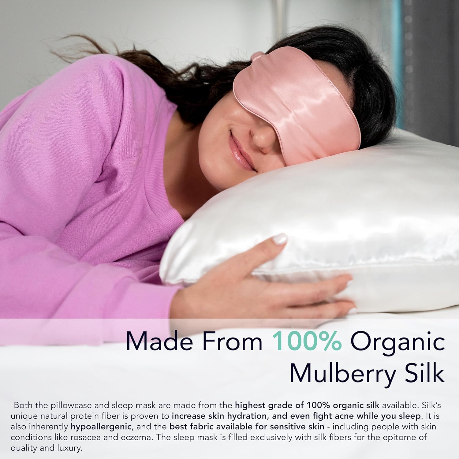 Honeydew Scrumptious Side Pillow + Silk Pillowcase Gift Pack- Adjustable Support for Neck & Shoulder Pain Relief- Made in USA- Pillow and Pillowcase Set (King Size)