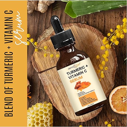 Miniatura 8 de Dermaxgen Kit completo de cuidado facial de cúrcuma, piel orgánica brillante antienvejecimiento, rejuvenecedor, estimulante de colágeno e