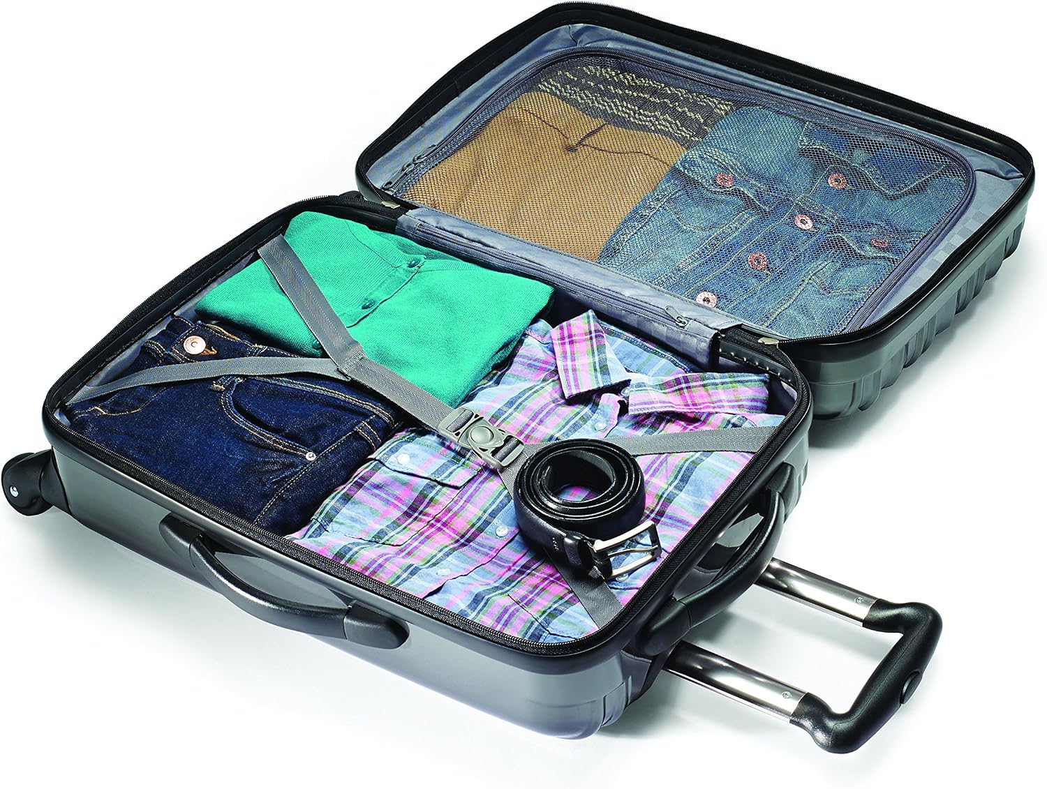Samsonite Lightweight Two-Piece Hardside Spinner Set (Spinner 20/Spinner 24), Silver, One Size