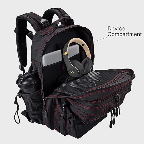 Miniatura 145 de LHI Military Tactical Backpack for Men Molle Daypack 45L Army 3 Days Assault Pack Bag Large Rucksack With Bottle Holder(12*20*12)