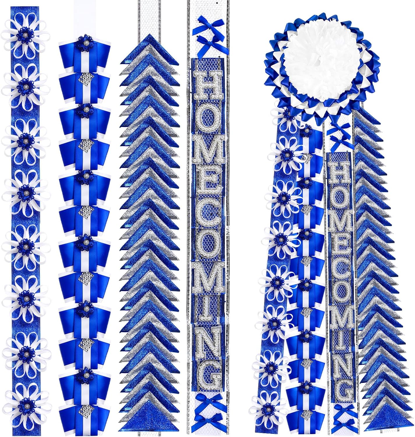 4 PCS Homecoming Mum Braid, 30 Inch, Black Gold