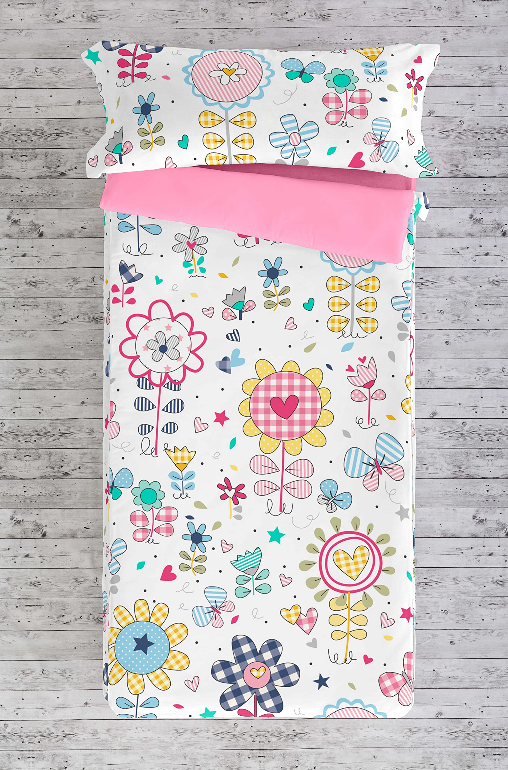 COOL KIDS Saco nórdico sin Relleno Vichy Spring Cama 90