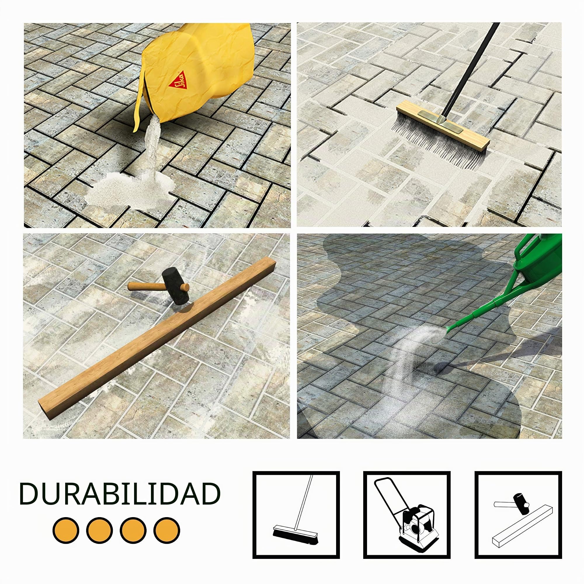 Sika FastFix 131, Arena de polímero para llenar juntas de pavimento y losas, 20 kg, tono arena