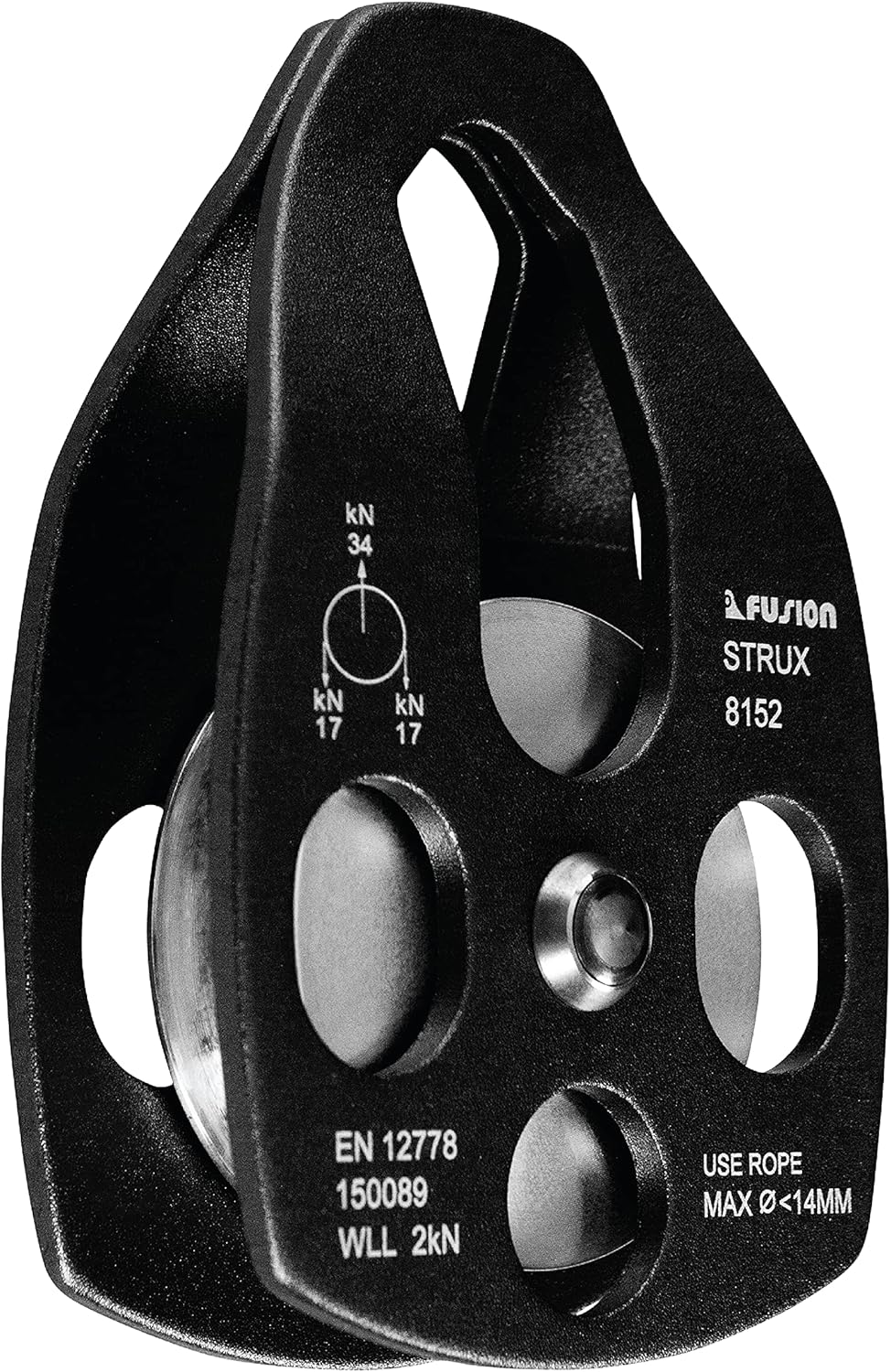Fusion Climb Strux Aluminum Rescue Side Swing Pulley Matte Black 34KN : Sports & Outdoors