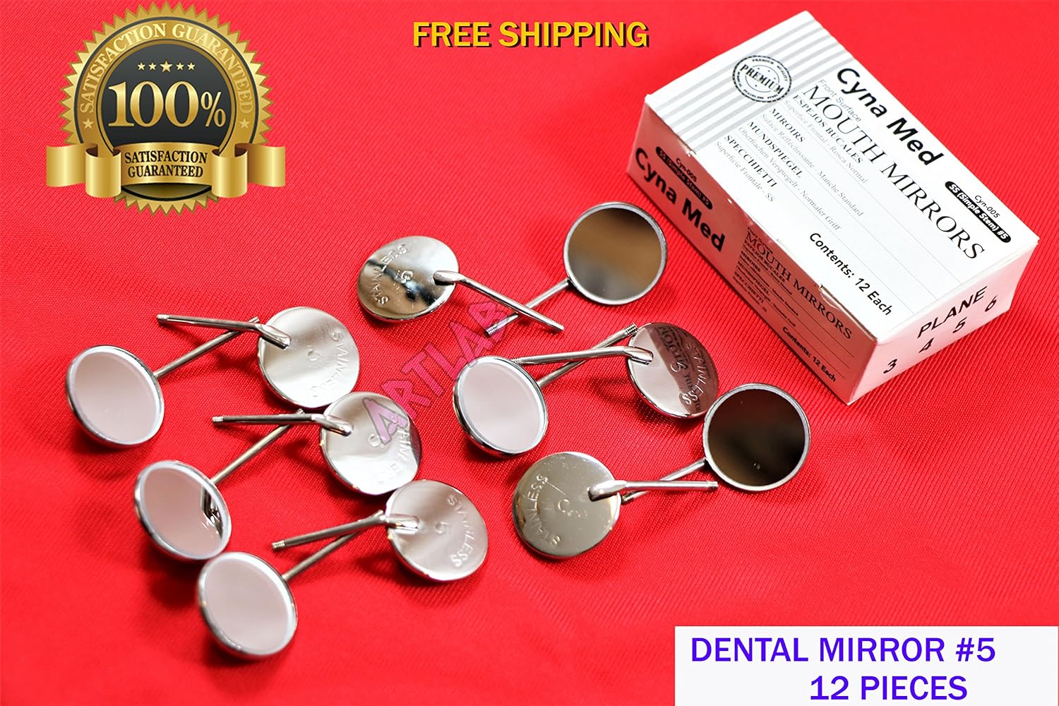 Examination Dental Mirror Pack of 12pcs HIGH Grade