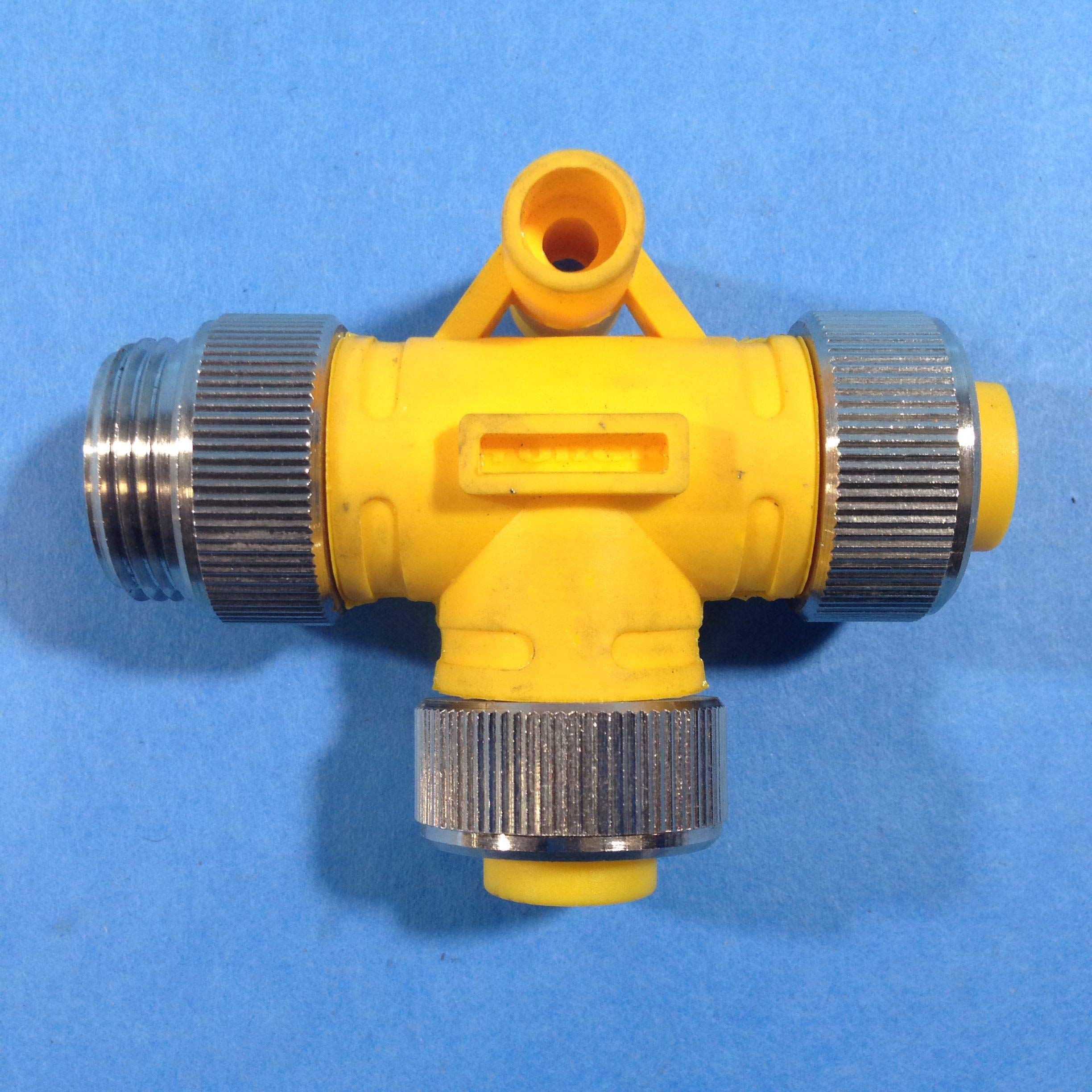 TURCK RSM-2RKM 40 9 AMP, 250 VAC, Nickel Plated Brass Coupling, TEE Connector, 7/8