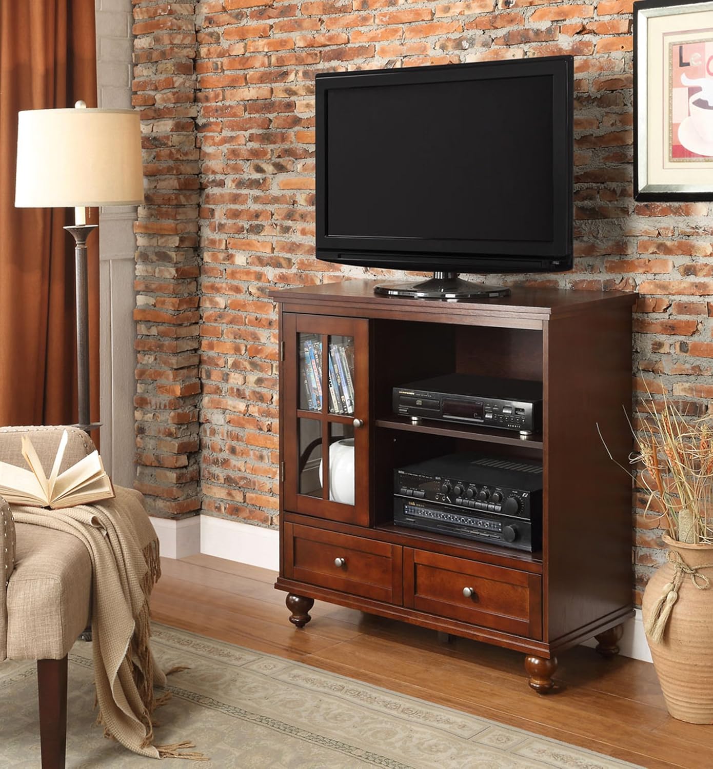 Convenience Concepts Tahoe Highboy TV Stand, Espresso