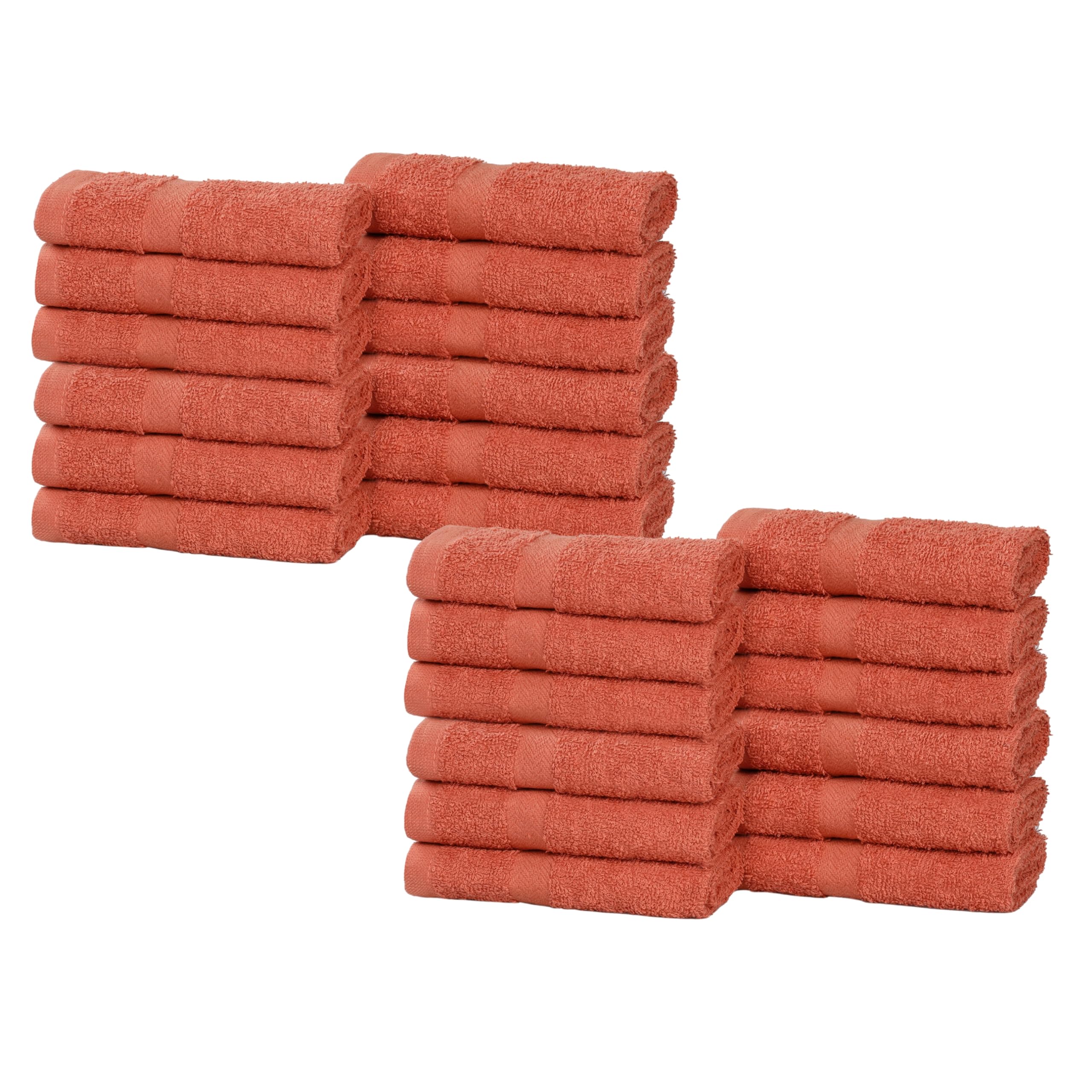 Superior 24-teiliges Gesichtshandtuch/Waschlappen-Set aus Baumwolle, kleine Handtücher für Gesicht, Spa, Resort, Schnellwäsche, Fitnessstudio, Resort, Badezimmer-Essentials, Master