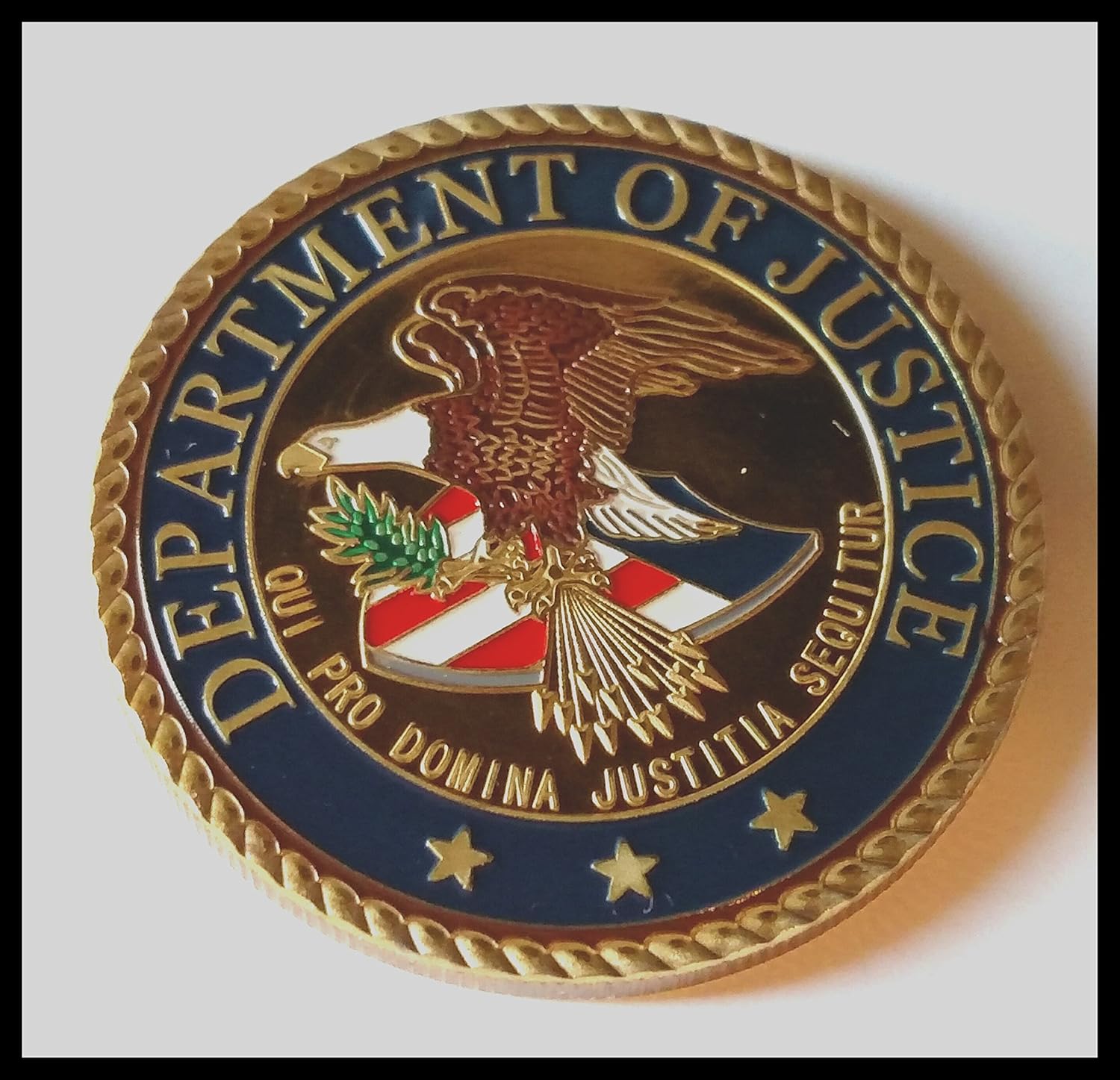 DOJ Department of Justice Government Agency #53 Challenge Honor Coin