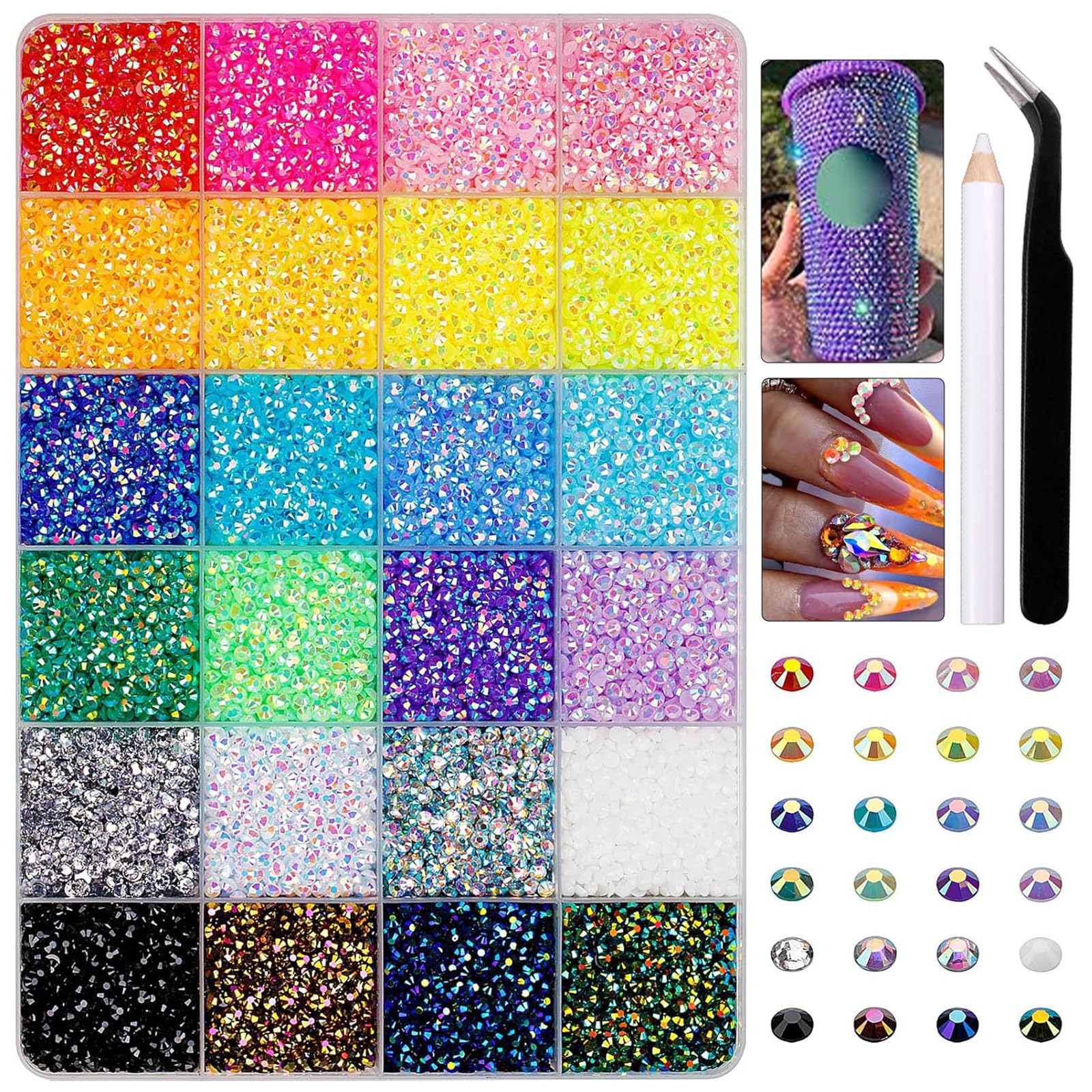 LUCKGONI Flat Back Rhinestones For Clothing Water Drops Glittering Items For Costumes Designs And Crafting