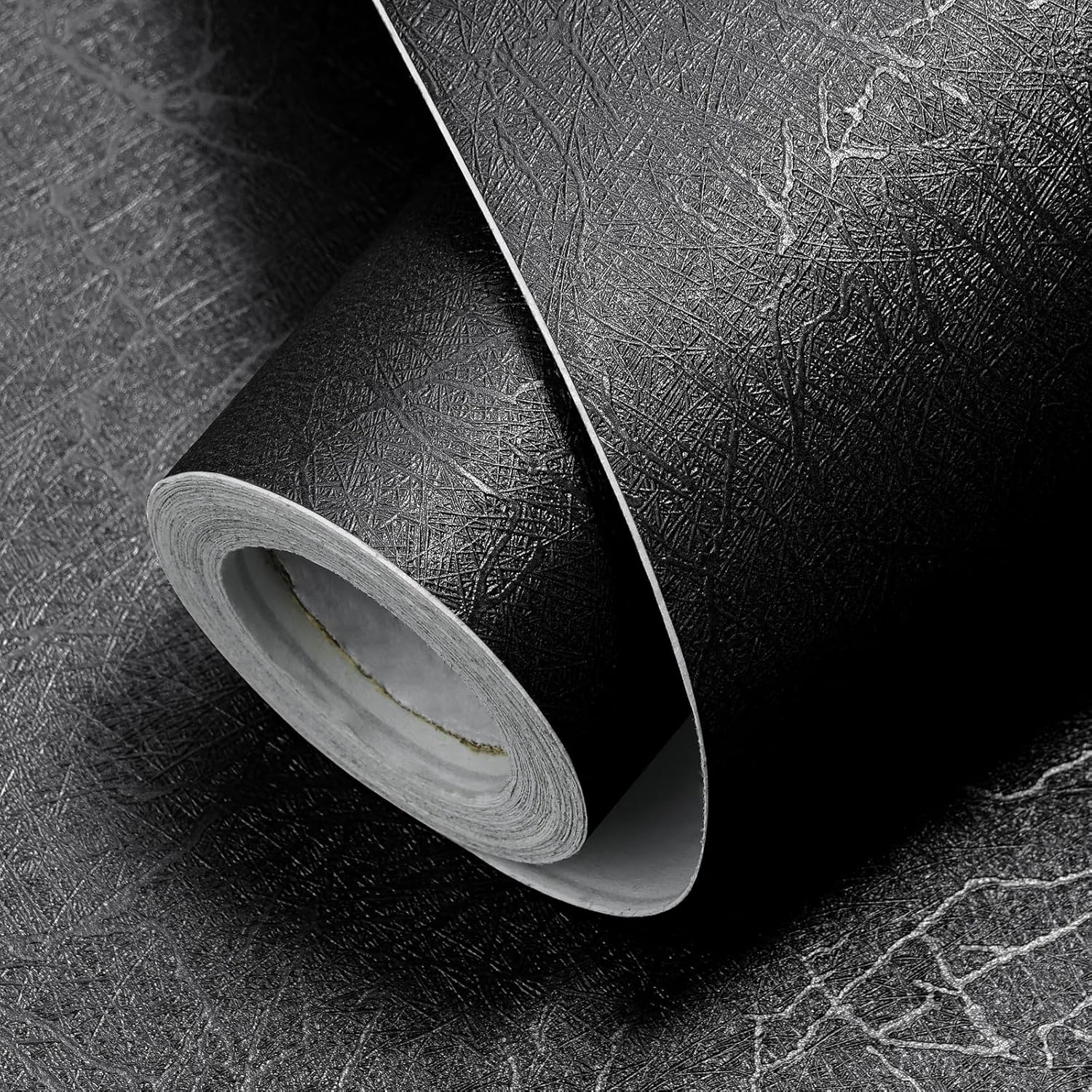 Beige Silk Wallpaper Embossed Peel and Stick Wallpaper A Set of 17.7 inch X 1200 inch Textured Self-Adhesive Removable Contact Paper Waterproof Vinyl Roll for Bedroom Cabinet Furniture