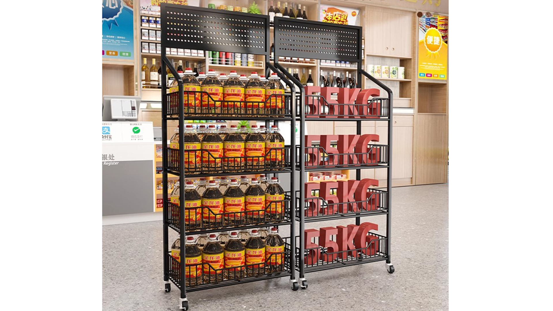Amazon.com: XNKLMYT 5 Tier Retail Display Rack, Metal Snack Rack