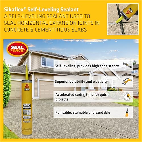 Vista 23 de Sika Corporation 91065, sellador autonivelante, 10 onzas Gris