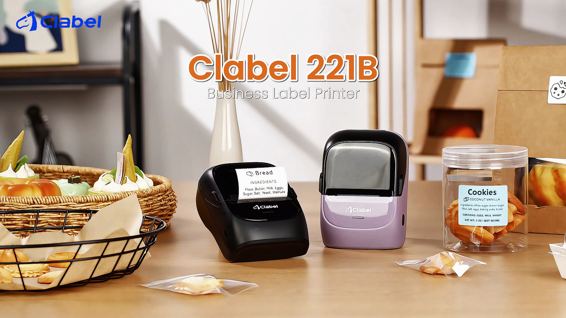 Amazon.com : CLABEL Label Maker Machine with Tape, 221B Thermal