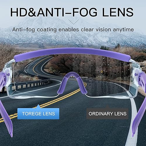 Miniatura 5 de WEYMENG Gafas de seguridad sobre anteojos, anti niebla, gafas protectoras con marco ajustable para hombres y mujeres