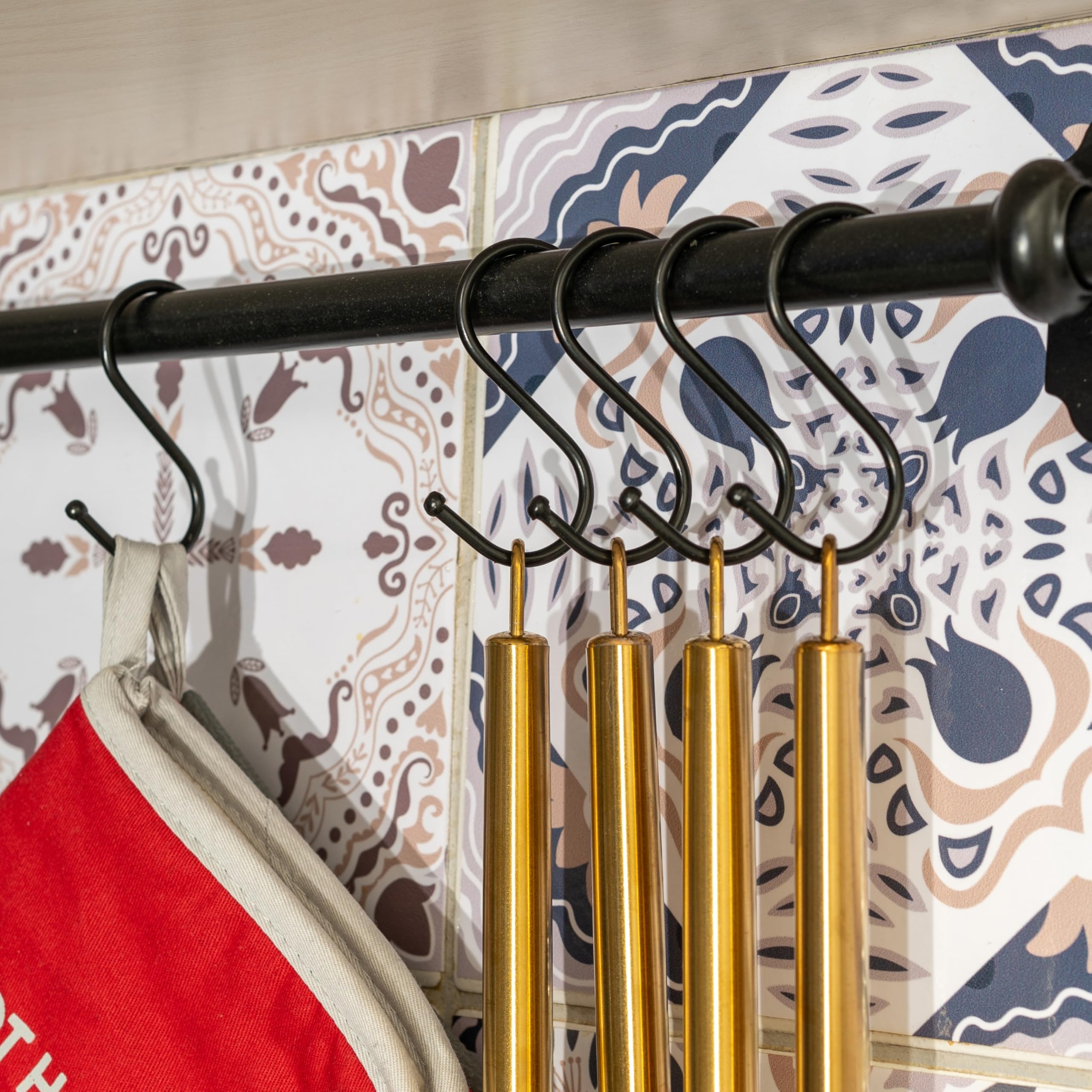 Lot De 8 Crochets En S En Cuir Avec Boucle – Crochets Métalliques Pour