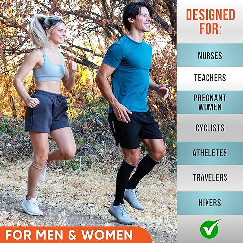 Miniatura 4 de Calcetines de compresión para mujeres y hombres, el mejor apoyo para correr, volar, embarazo, medias de compresión graduadas hasta la rodilla