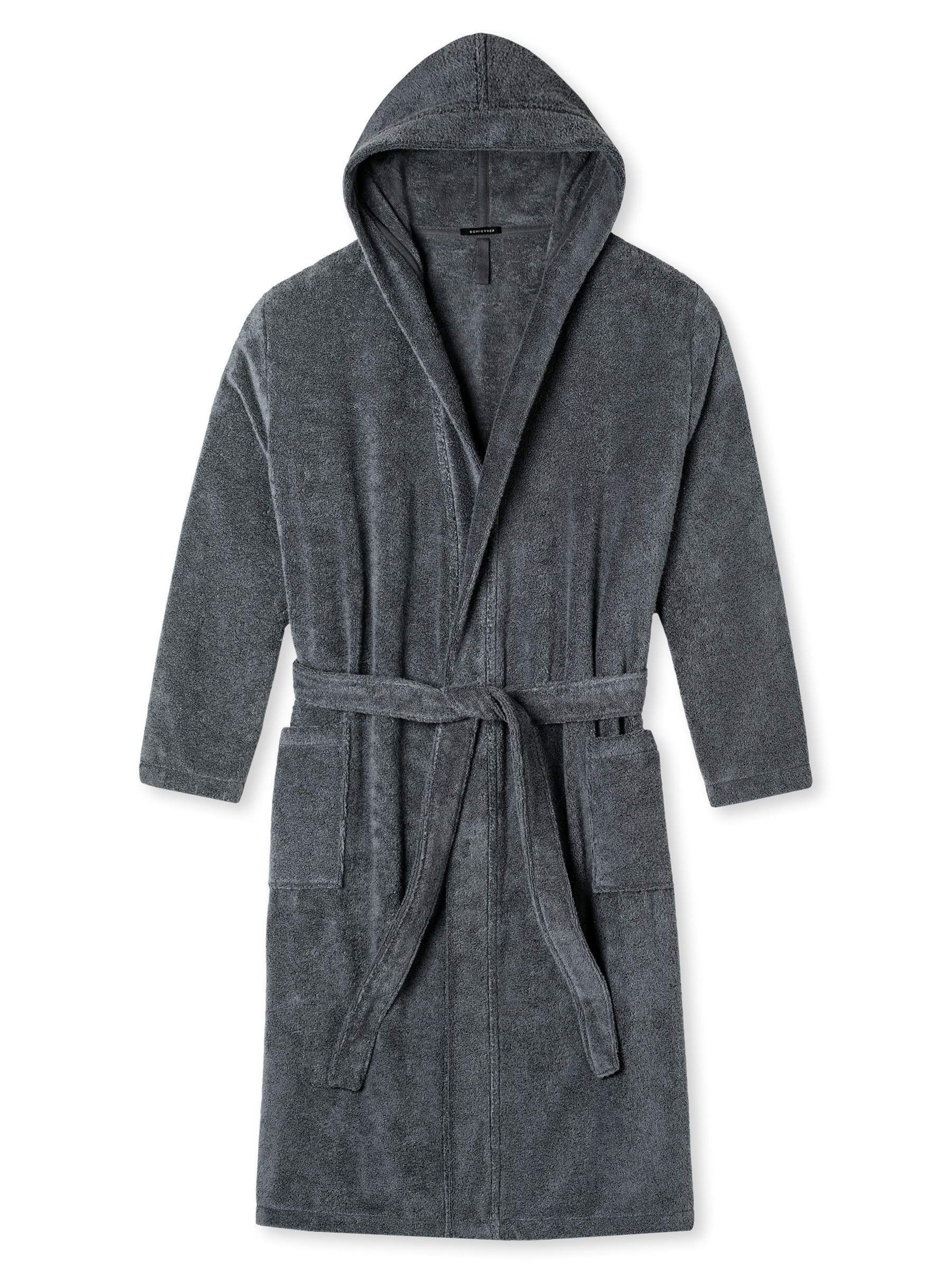 Schiesser Essentials Bademäntel Bademantel Uni Navy 128546/815