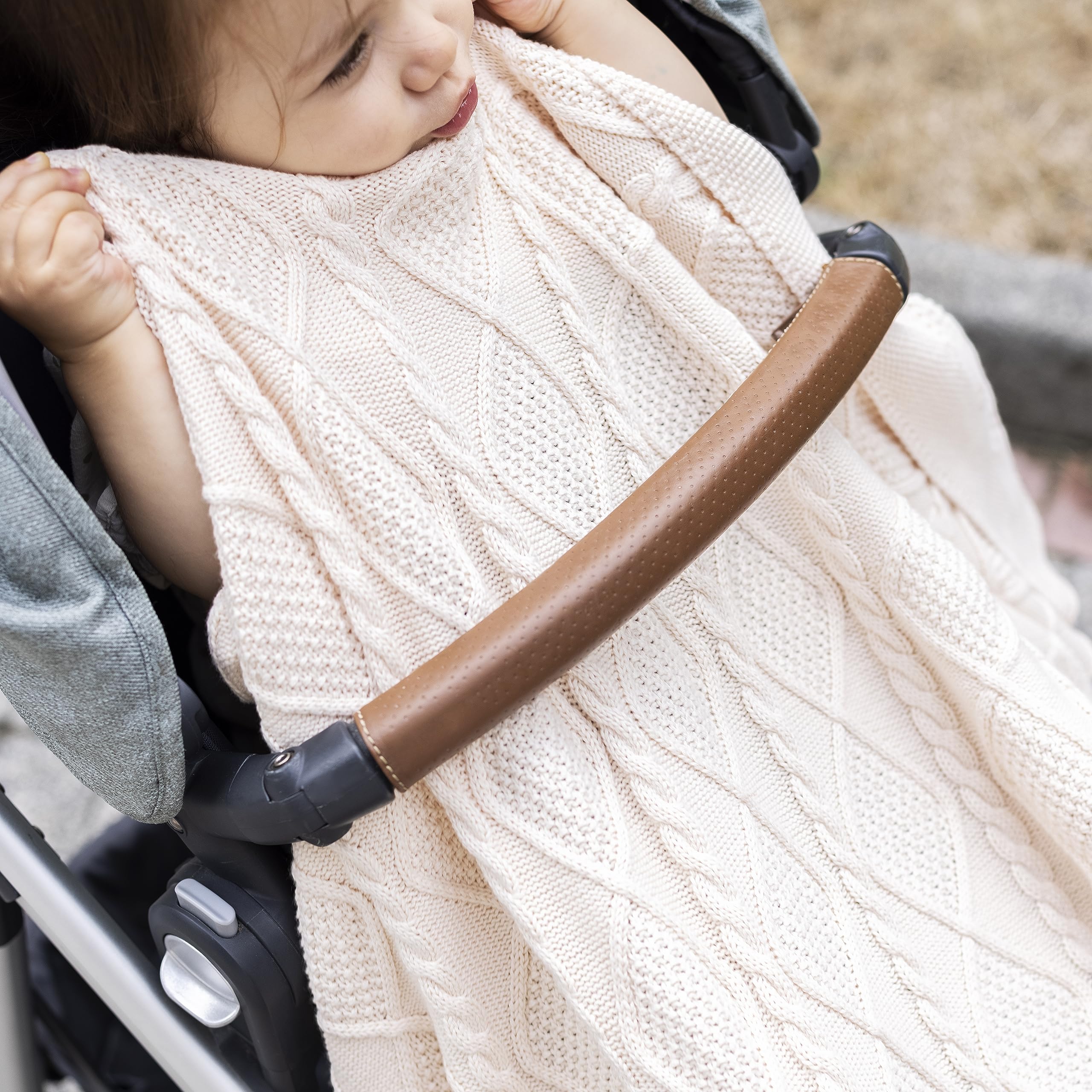 do what you love - Manta de punto para bebé para niñas y niños, suave y acogedora, de algodón orgánico, manta para envolver al bebé, manta para cochecito de bebé, para recién nacidos, bebés, niños