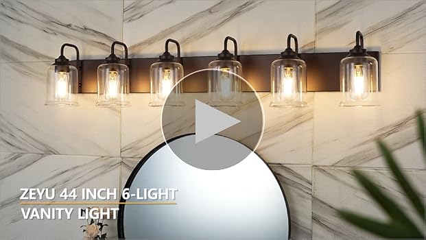 zeyu 44 Inch Farmhouse Bathroom Vanity Lights, 6-Light