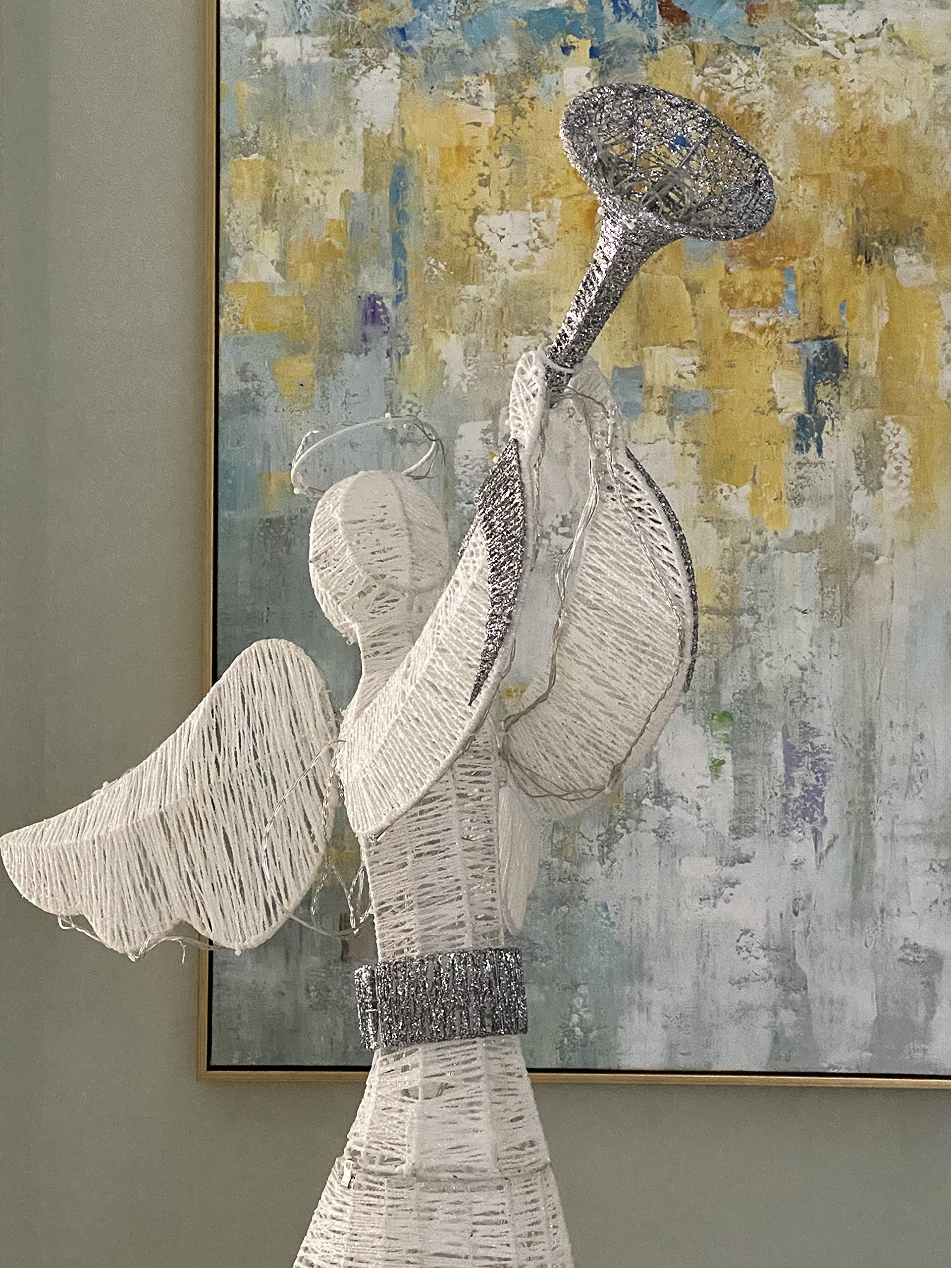 Relax Serie - Duży Aniołek LED, Dekoracyjna Figurka, Oświetlenie Bożonarodzeniowe, 130 cm, Ciepłe Białe Diody, 24 V z Timerem, IP44, Do Użytku Zewnętrznego i Wewnętrznego