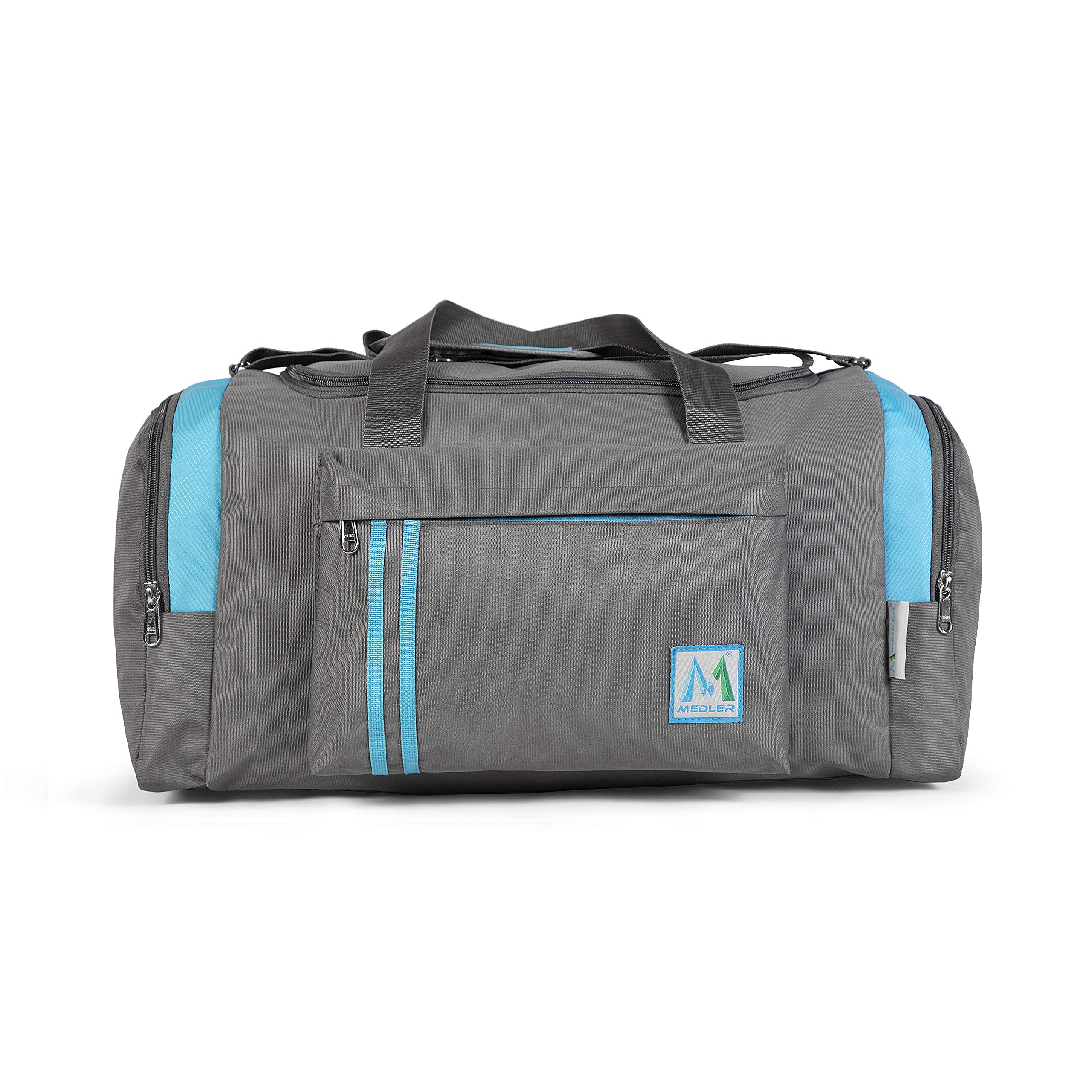 M MEDLER Apricate Nylon 55cms Cabin Size Waterproof Travel Duffle Bag- Grey