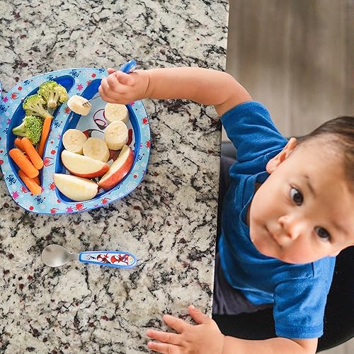 Miniatura 6 de The First Years Spidey and His Amazing Friends - Juego de vajilla para niños pequeños, platos y utensilios para niños pequeños, aptos para