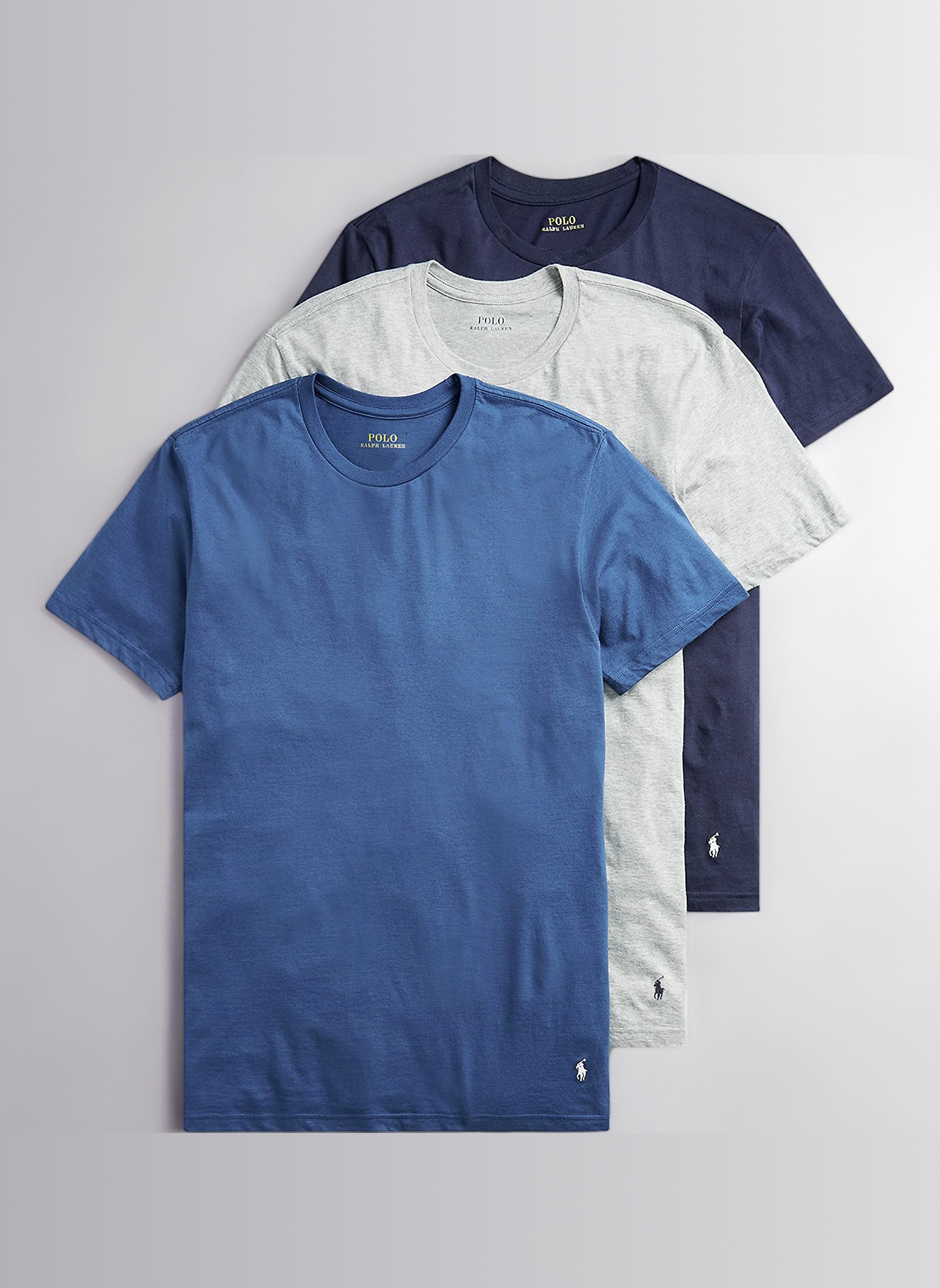 POLO RALPH LAUREN Men's Classic Fit Cotton Crew Undershirt 3-Pack Undershirt (Pack of 3)